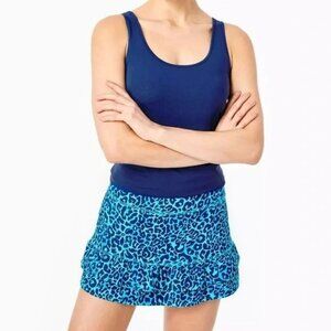 Lilly Pulitzer Blue Leopard Print Skort